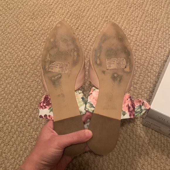 Villa Rogue Brand Women's Blush Floral Mules Size 11 - Picture 6 of 7